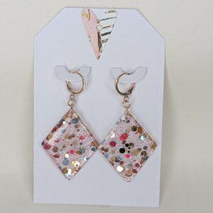 Diamond Shaped Resin Earrings