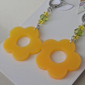 Flower Shaped Resin Earrings – Glow in the Dark