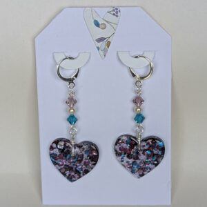 Heart Shaped Resin Earrings