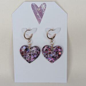 Heart Shaped Resin Earrings