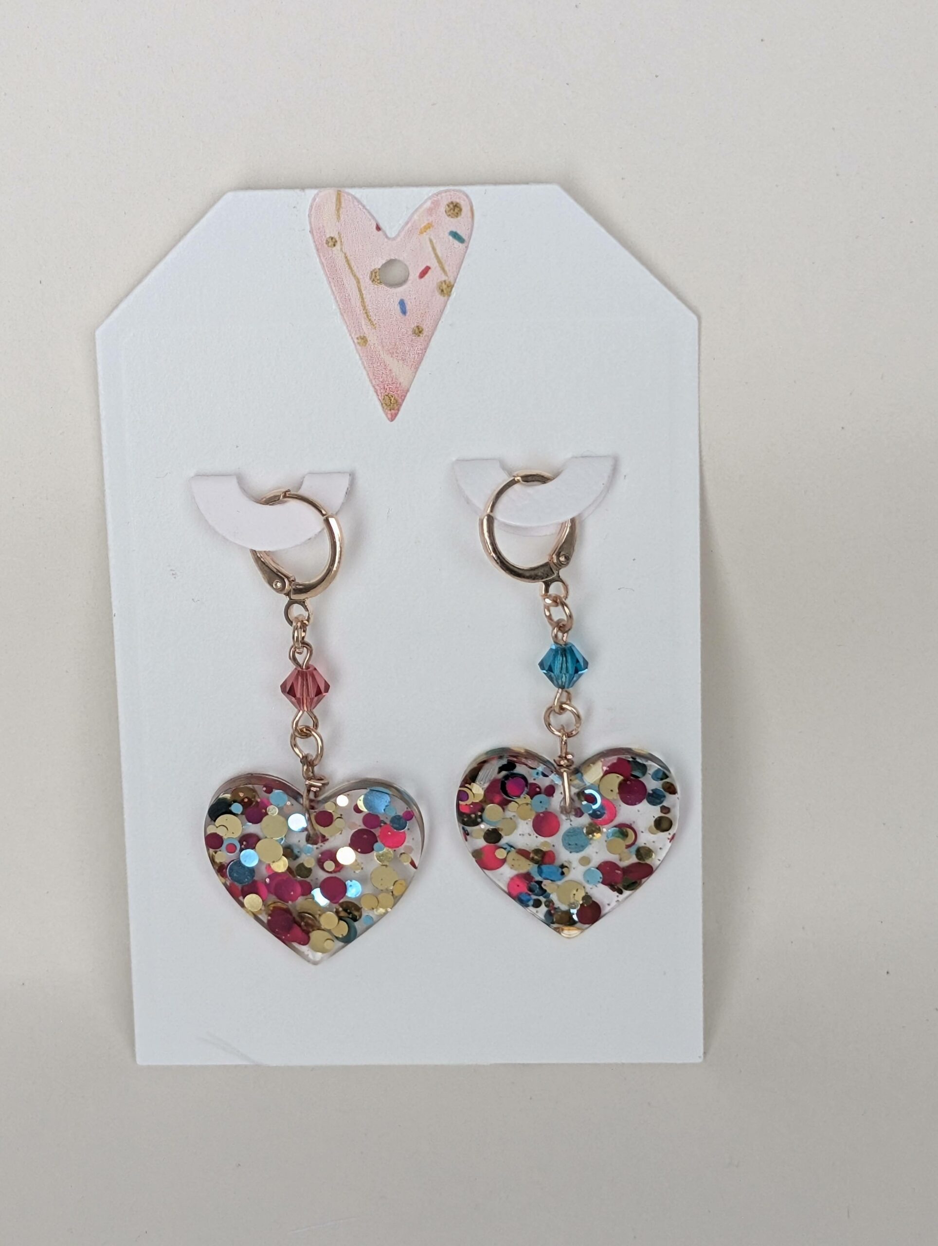 Heart Shaped Resin Earrings