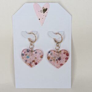 Heart Shaped Resin Earrings