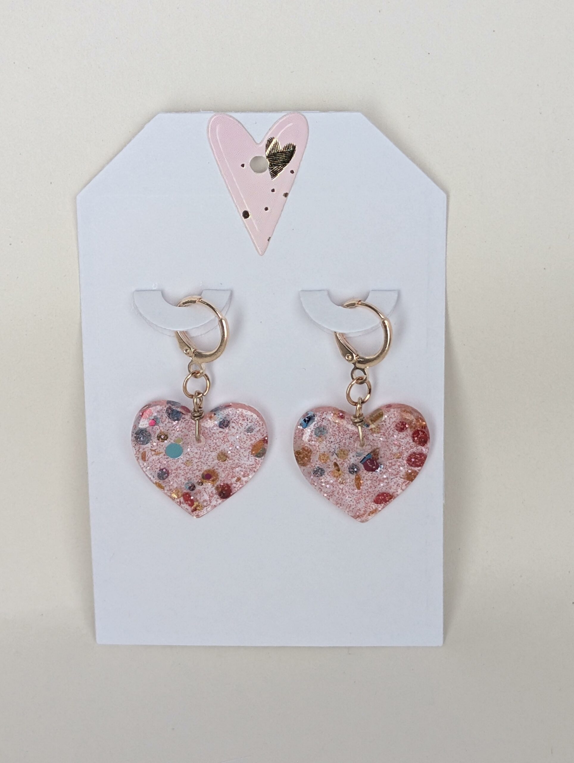 Heart Shaped Resin Earrings