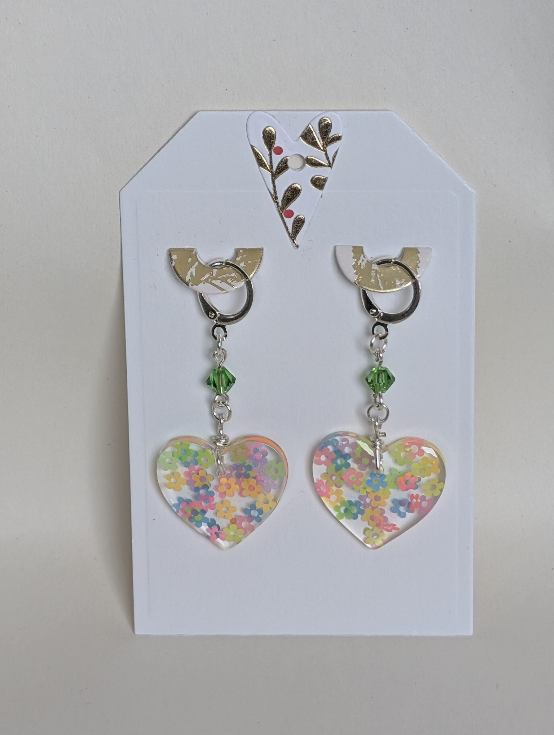 Heart Shaped Resin Earrings