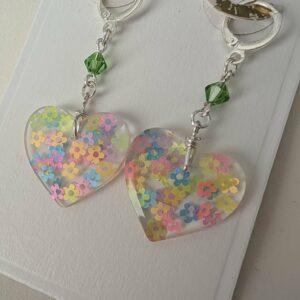 Heart Shaped Resin Earrings