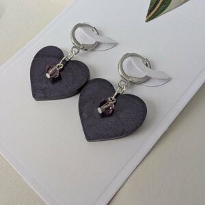 Heart Shaped Resin Earrings