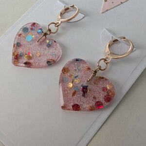 Heart Shaped Resin Earrings