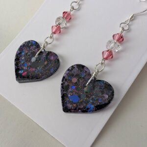 Heart Shaped Resin Earrings