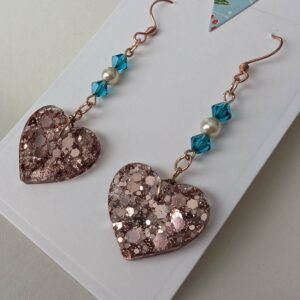Heart Shaped Resin Earrings