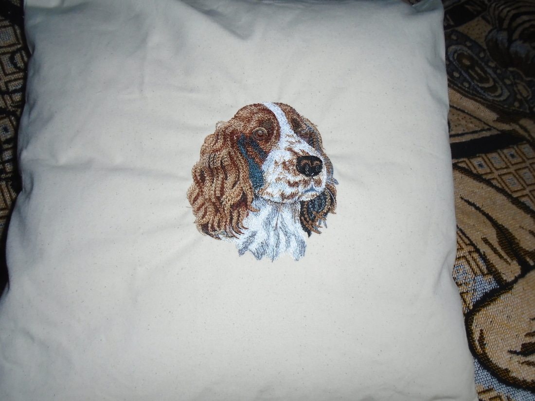 Charming Springer Spaniel Tote Bag - Perfect for Dog Lovers the other is a finished cushion - Image 2