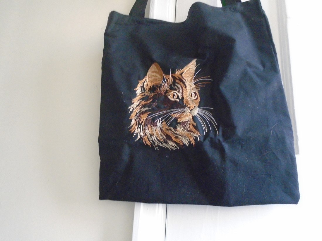 Stylish Cat Tote Bag or Cushion Cover for Cat Lovers a finished bag - Image 2