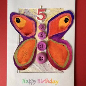 5th Birthday Card – butterfly