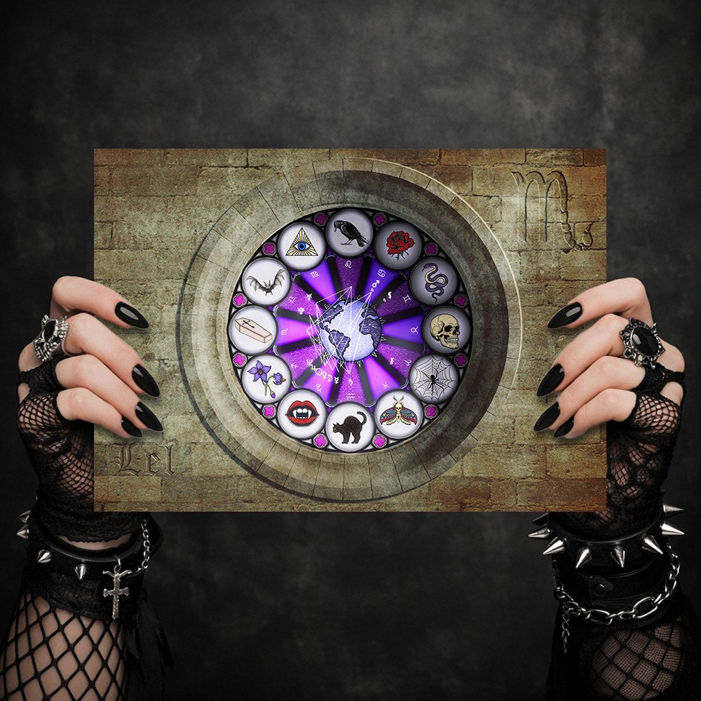 Goth birth chart held in goth's hands