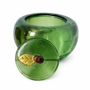 Small Apple Shaped Trinket Pot – Green