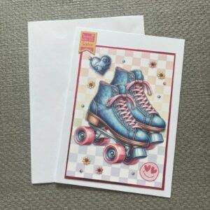Retro Roller Boots & Smiley Face Birthday Card for a Super Special Sister