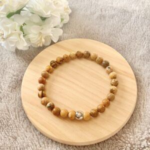 Men’s Picture Jasper Stretch Bracelet