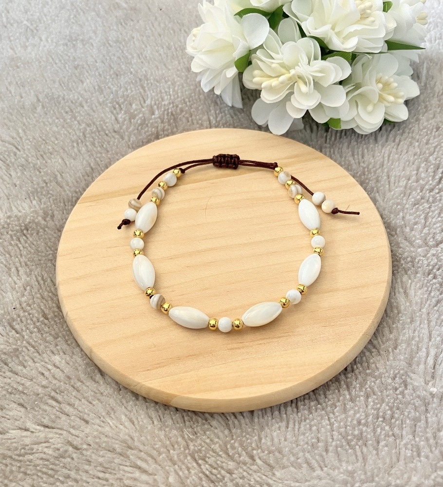 Mother of Pearl Adjustable Cord Bracelet