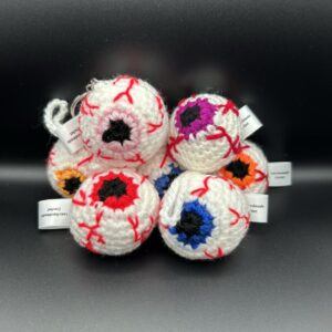 Spooky Halloween Crochet Eyeball Keyring – UKCA Tested