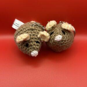 Handmade Crochet Mouse Keyrings – UKCA Safety Tested