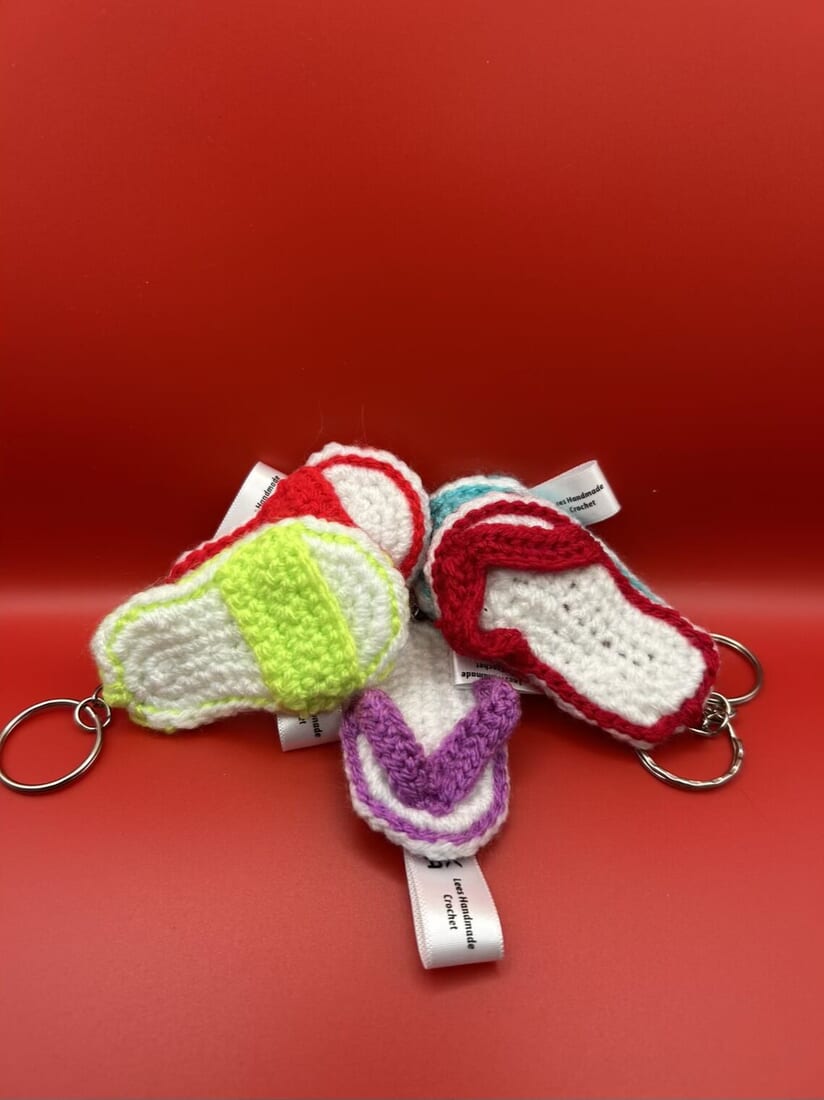 UKCA Safety Tested Flip Flop Keyring in Various Colors