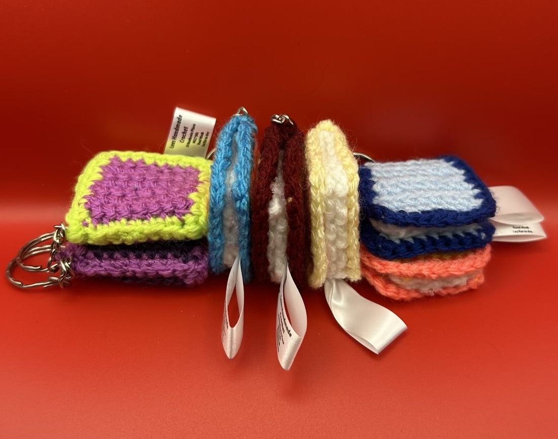 Personalized Handmade Crochet Books Keyring – Perfect Gift for Book Lovers