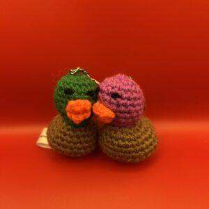 Handmade Crochet Duck Keyrings – UKCA Safety Tested, Multiple Colors Available