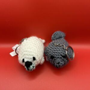 Adorable Handmade Crochet Seal Keyring – UKCA Tested