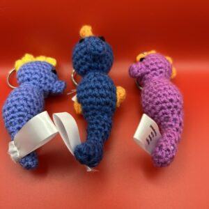 Adorable Crochet Seahorse Keyrings – UKCA Tested