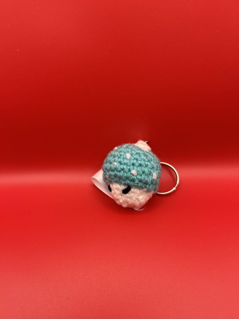 Colourful Mushroom Keyring - UKCA Safety Tested