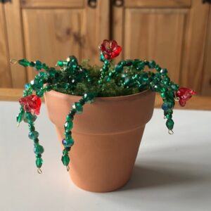 Red Bell Flower Beaded Plant