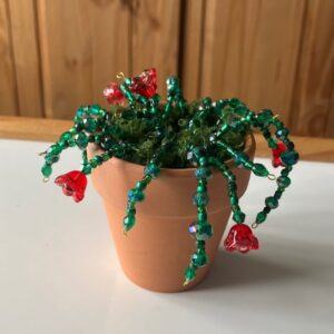 Red Bell Flower Beaded Plant