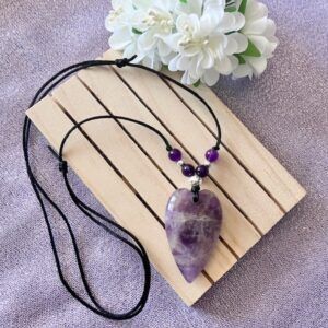 Amethyst Heart Adjustable Necklace