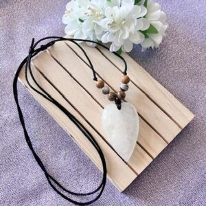 Clear Quartz Heart Adjustable Necklace
