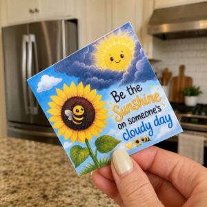 Cute Sunshiny Positive Quote Fridge Magnet