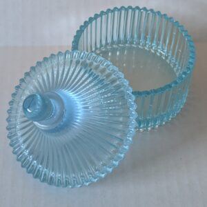 Small Fluted Blue Coloured Resin Jar
