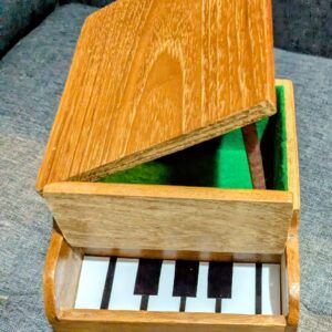 Handcrafted Wooden Grand Piano Jewellery Box with Felt Lining