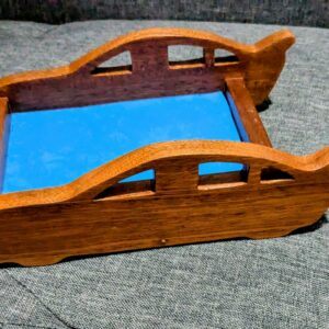 Handcrafted Wooden Car Shape Vanity Tray