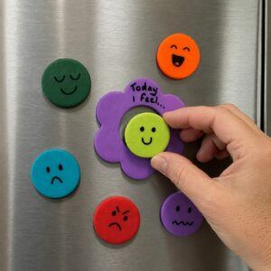 Today I Feel… Magnetic Mood Flower | Handmade Emotion Check-In Magnet | Wellbeing Gift | Fridge Magnet | Neurodiversity Friendly