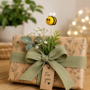 Handmade Bee Plant Stake | Polymer Clay Bee Decoration | Houseplant Accessory | Garden Gift | Bee Lover Gift | Gift Topper | Reusable Plant Decoration