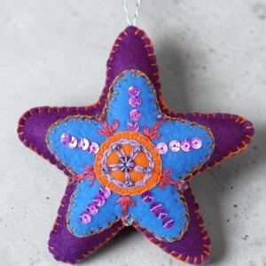 You’re a star! hand embroidered decoration. Express your appreciation and admiration. All proceeds to The Stroke Association.