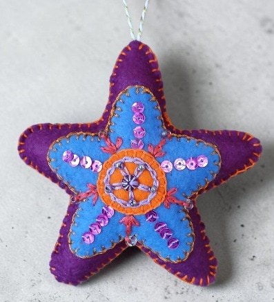 You're a star! hand embroidered decoration. Express your appreciation and admiration. All proceeds to The Stroke Association. - Image 2