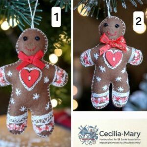 Festive gingerbread character. All proceeds to The Stroke Association