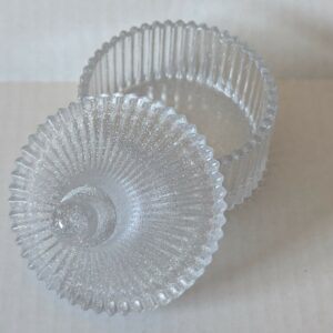 Small Fluted Resin Jar with Sparkle