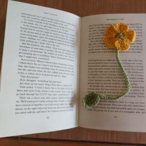 Handmade Crochet Flower Bookmark – various colours available