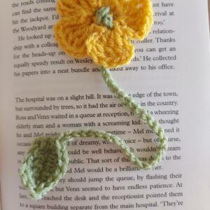 Handmade Crochet Flower Bookmark – various colours available