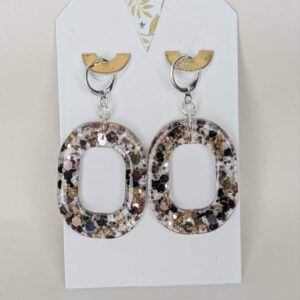 Rounded Edge Square Resin Earrings