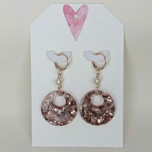 Circle Shaped Resin Earrings