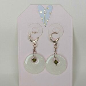Circle Shaped Resin Earrings