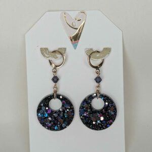 Circle Shaped Resin Earrings