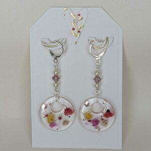 Circle Shaped Resin Earrings